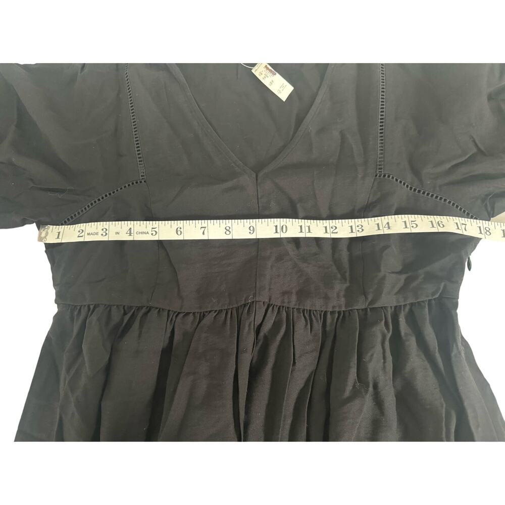 NWT Madewell‎ V-Neck Empire Midi Dress in Black Size S - Picture 14 of 16